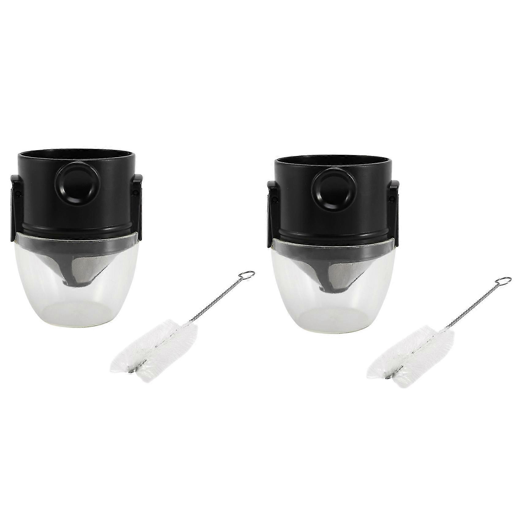 2x Pour Over Coffee Maker,reusable Cone Coffee Dripper Filter,coffee Maker With Cleaning Brush For