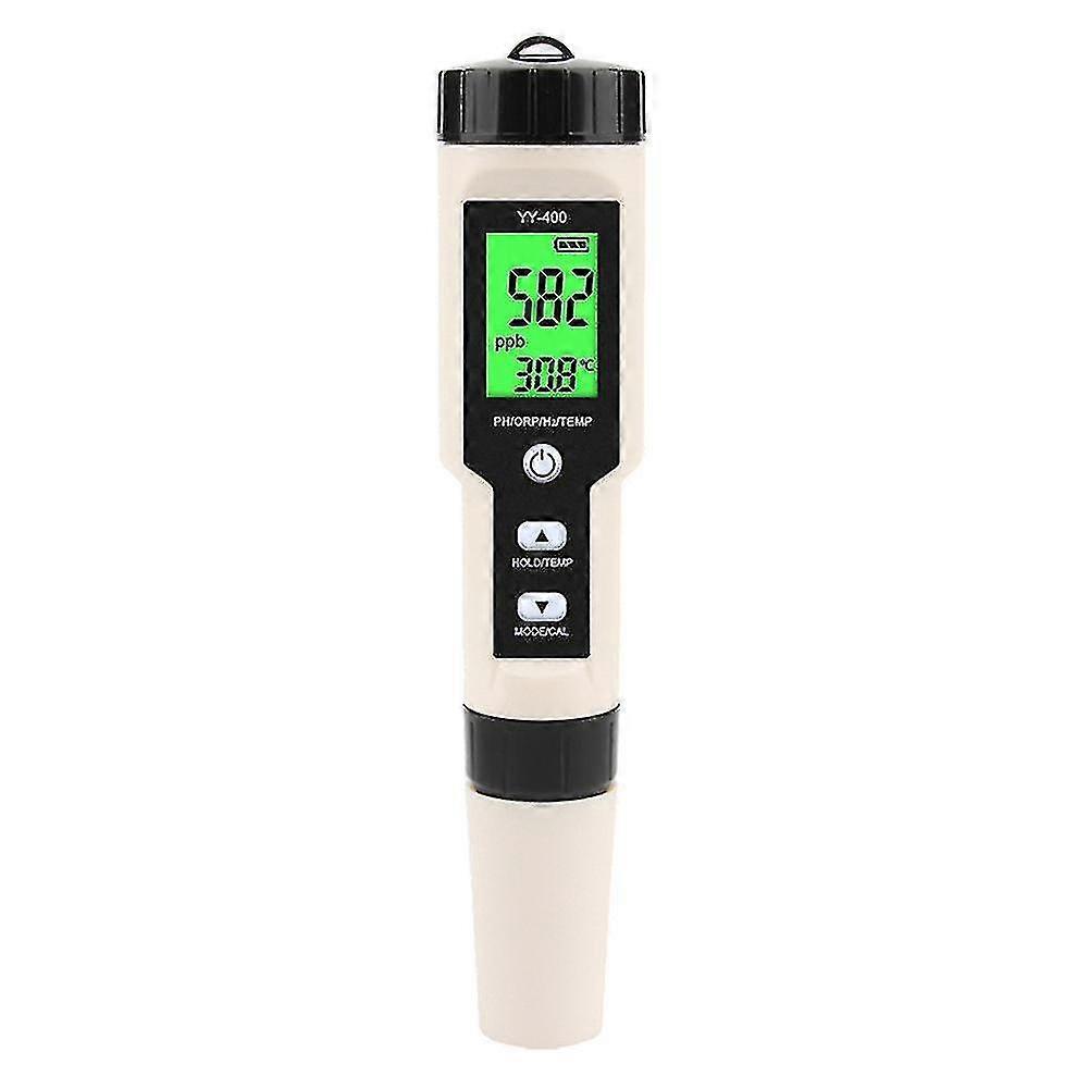 4 In 1 Yy-400 Ph/orp/h2tem Meter Digital Hydrogen Ion Concentration Tester For Aquarium, Swimming