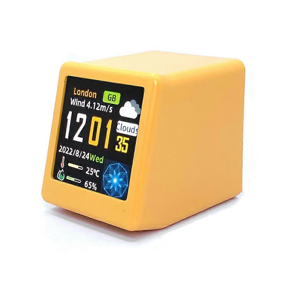 WiFi Intelligent Weather Station TFT IPS Screen Desktop Clock Digital Temperature Humidity Meter Hygrothermograph Weather Clock