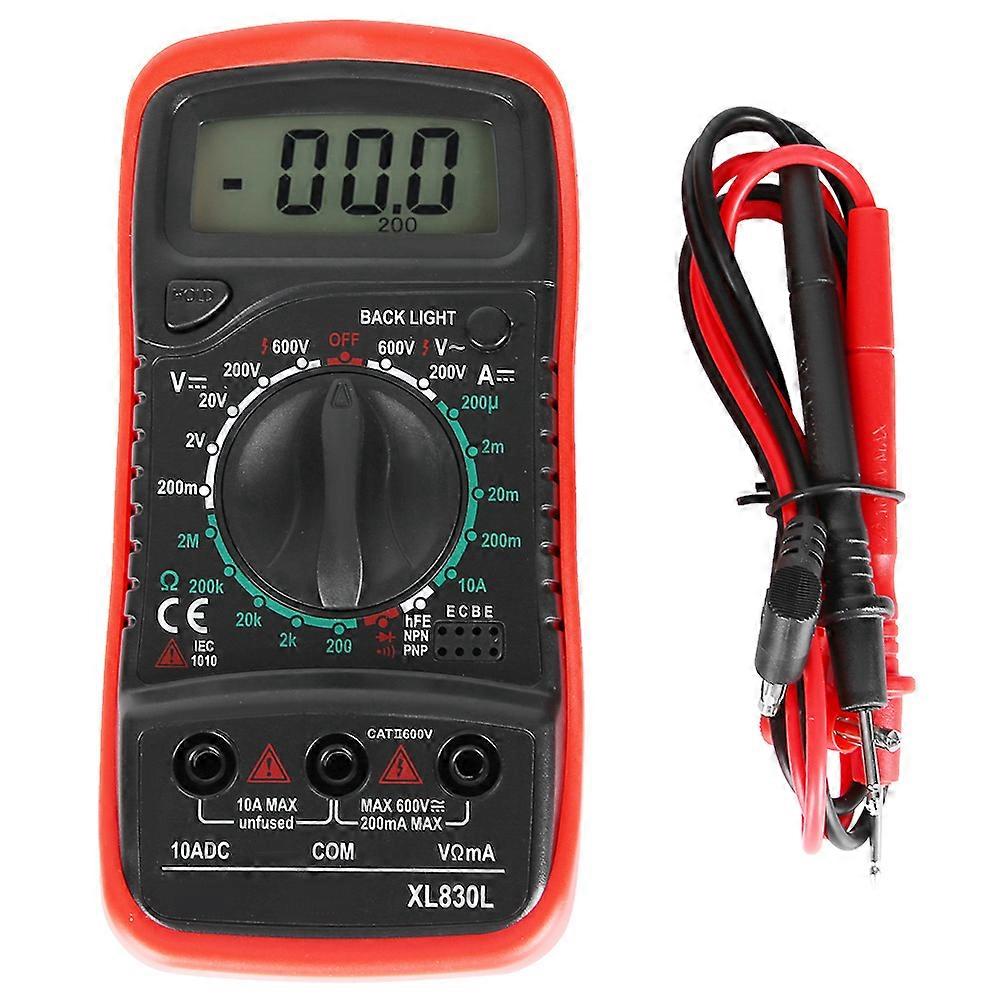 XL830L Handheld LCD Digital Multimeter Voltmeter Ammeter Ohmmeter Current Voltage TesterXL830L Red