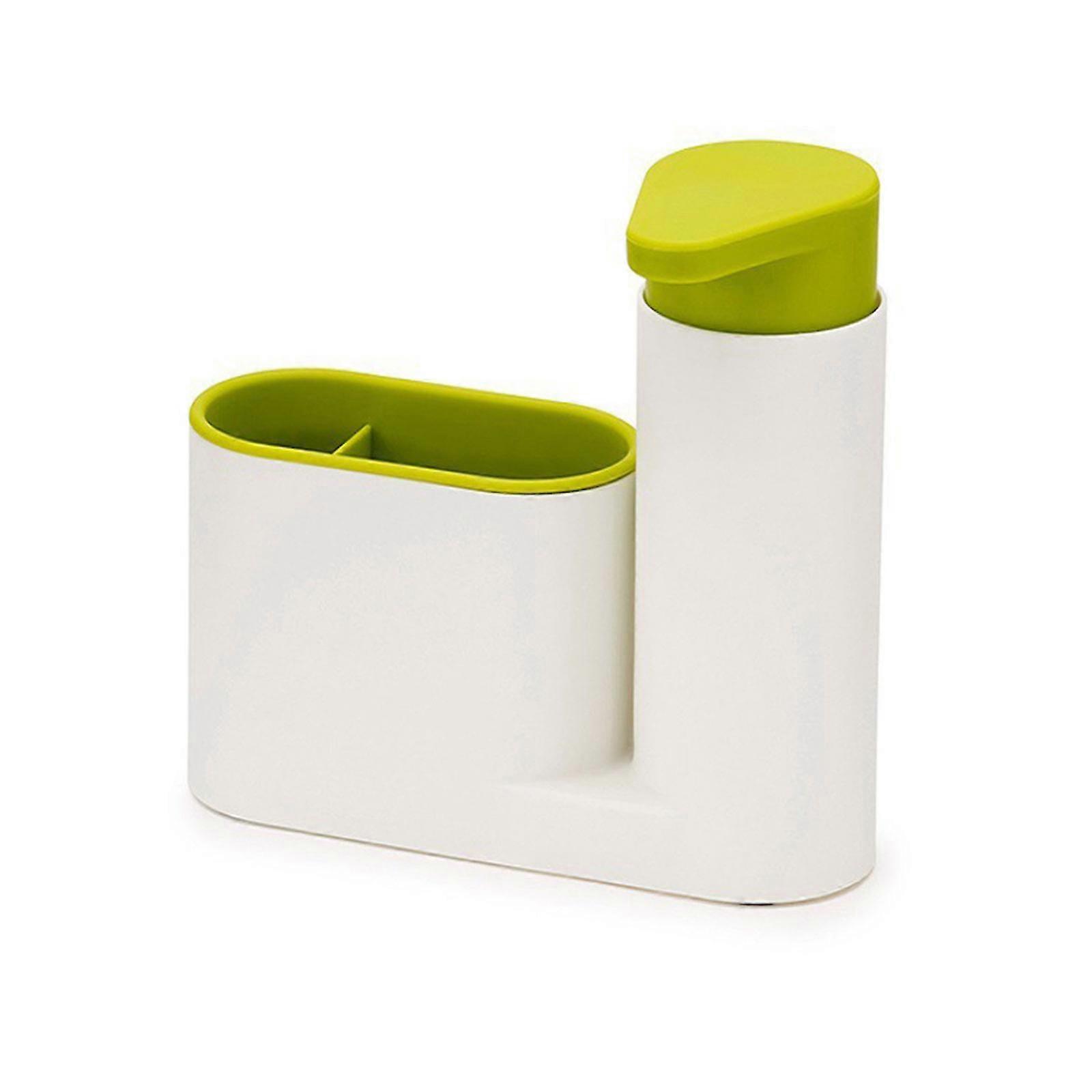 Organisateur d’évier portable Distributeur de savon de comptoir Porte-vaisselle éponge