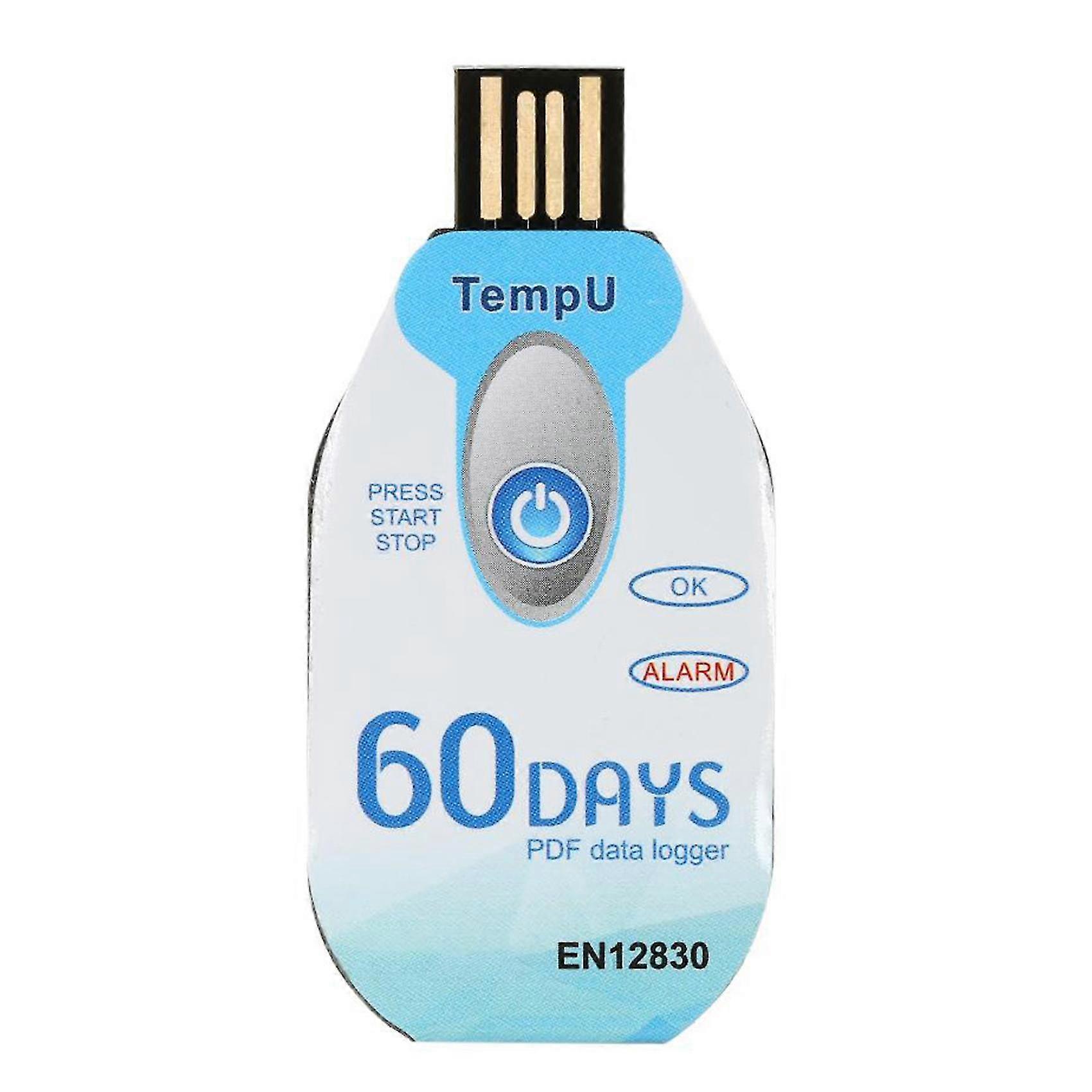USB Temperature Data Logger 60 Days Waterproof PDF Disposable Cold Chain Temperature Recorder 10000