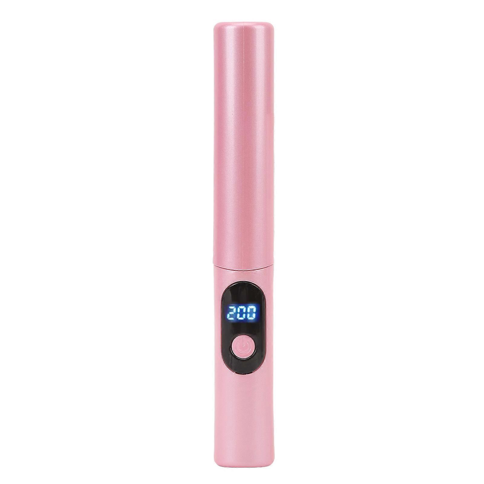 Wireless Hair Straightening Comb Compact USB Charging Portable Hair Straightener Brush for Travel Daily Use Roseate