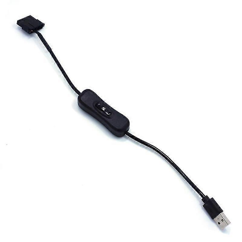 Usb To 3 Pin / 4 Pin Pwm Case Fan Adapter Connector Cable With On Off Switch
