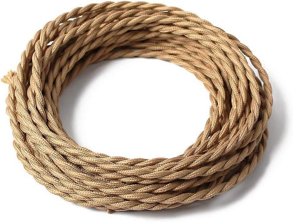 Stoff klut dekket lampe vridd wire - 25ft - Khaki