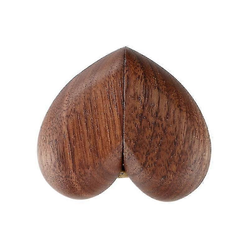 Hjerteformet forlovelsesringboks i tre