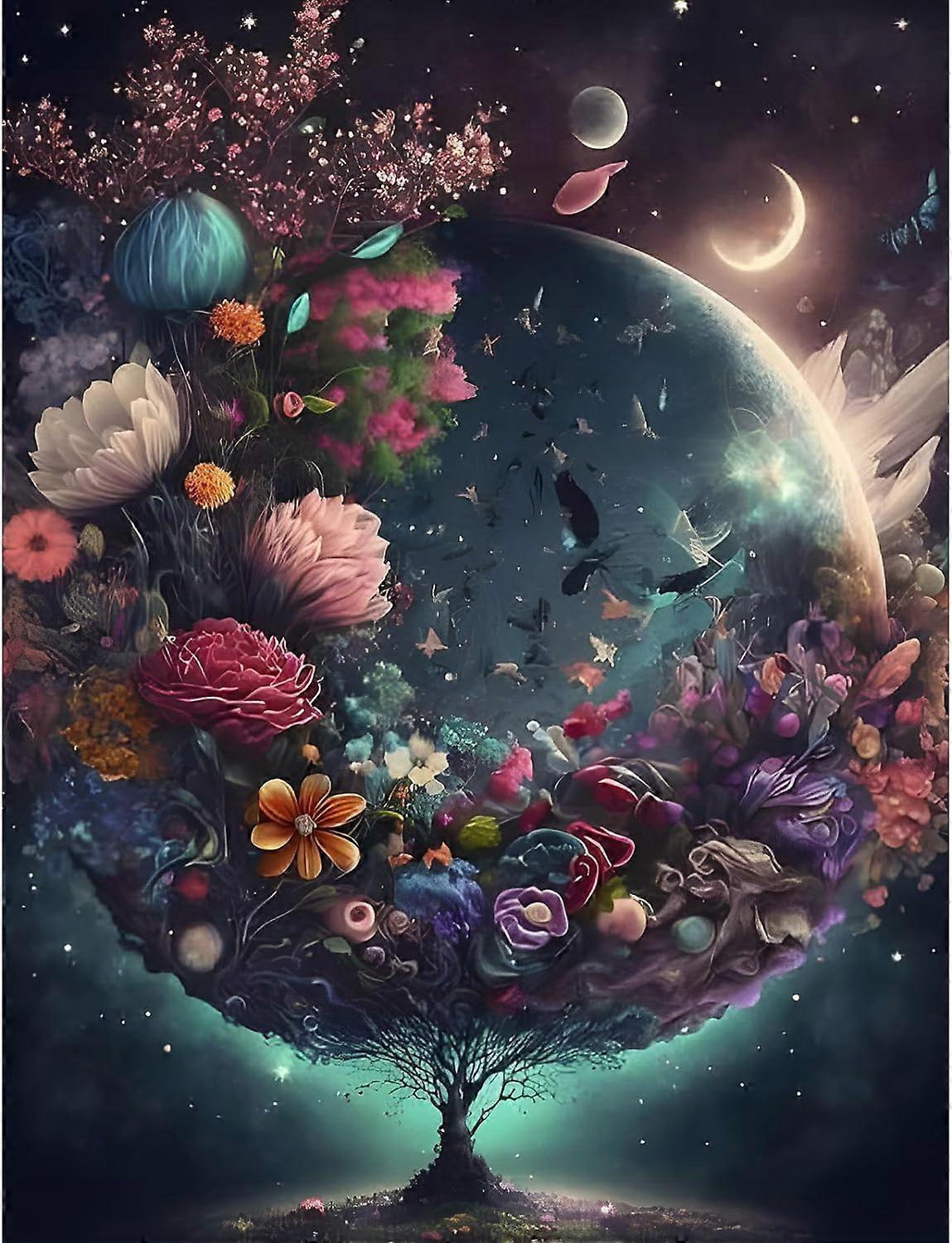 Livets tre Diamantmaleri 30x40cm (stil 14)