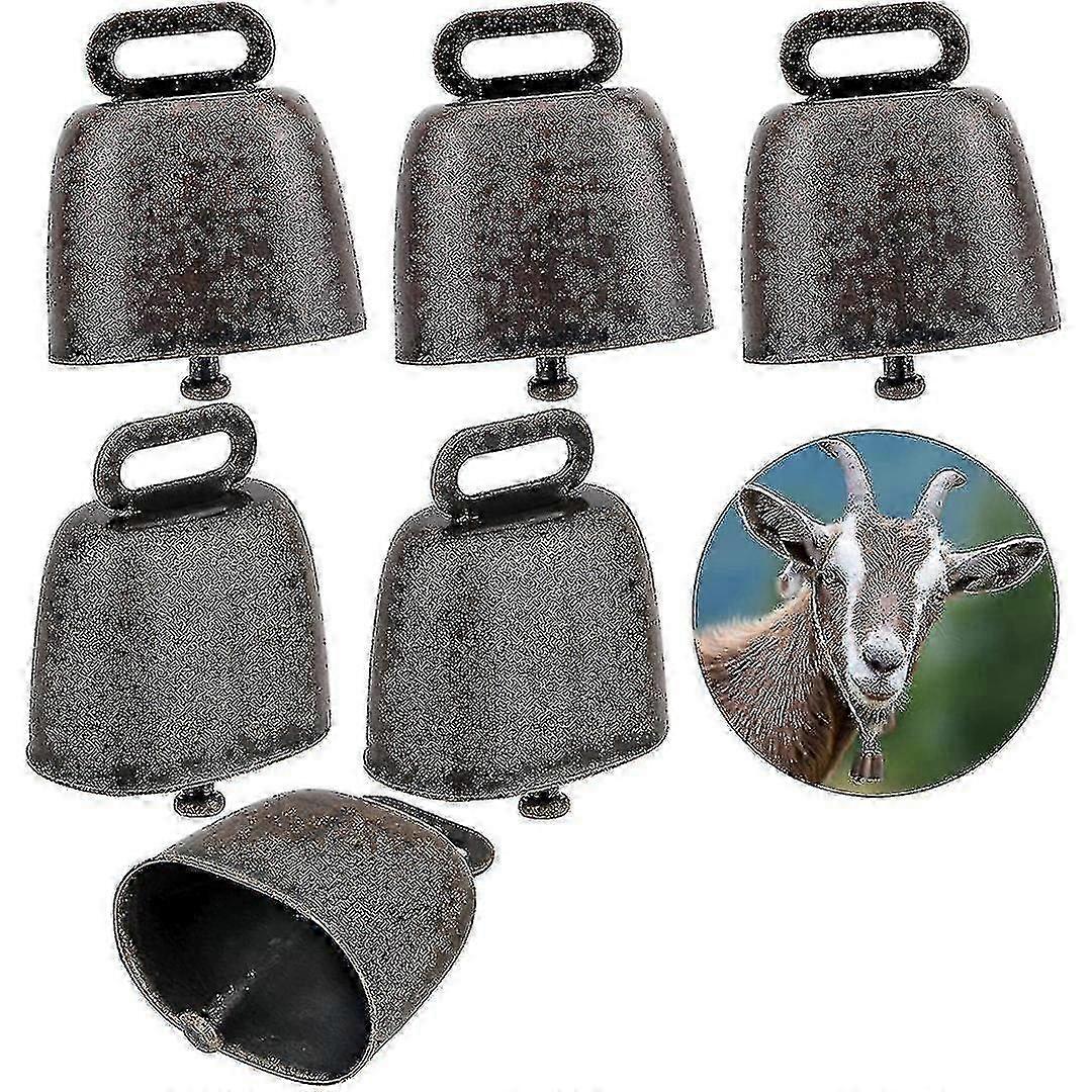 Arturesthome (Y)6 Piece Cow Bell Sheep Cow Bells Pasture Bells Copper Bells Cattle Bronze Bell