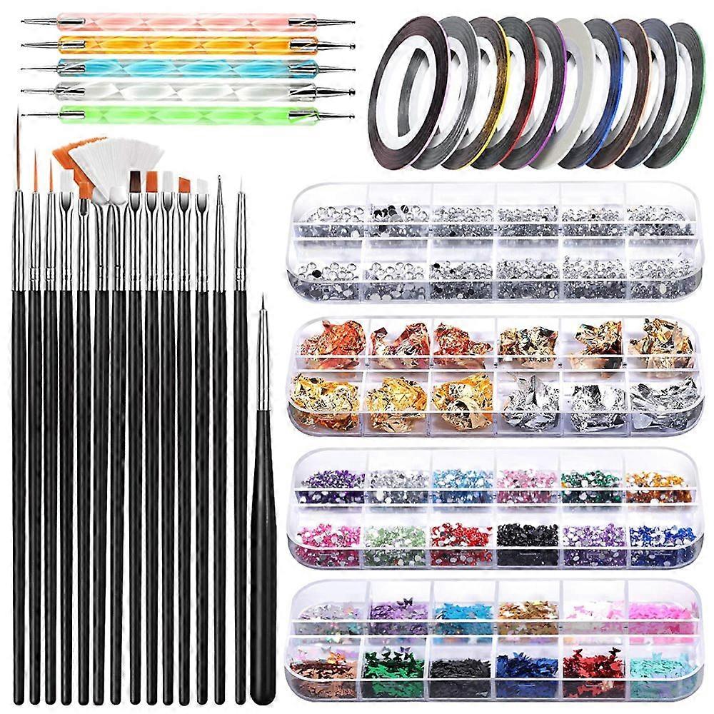 Functional Nail Brush Set - Versatile Tools for Nail Art and Design