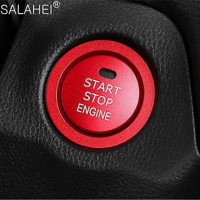 For Toyota RAV4 2020 Car Engine One-click Start Button Switch Protective Cover Decoration Ring Light-transmitting Accessories