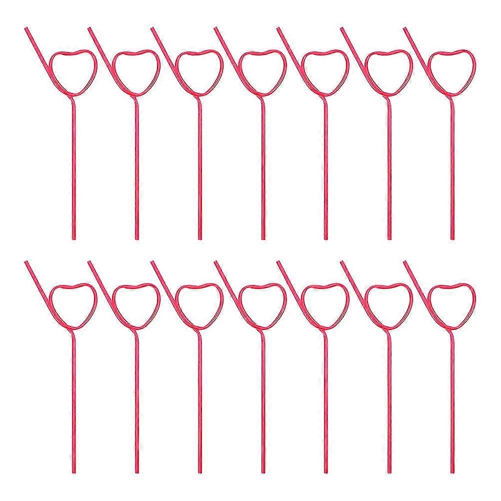 25 Pcs Portable Straw Heart Straws Heart Shape Straws Drinking Decorative Straw Reusable Straws