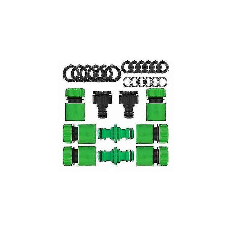 طقم موصل خرطوم الحديقة المكون من 10 قطع لتوصيل أنابيب خرطوم الحديقة (2 خرطوم مزدوج التوصيل