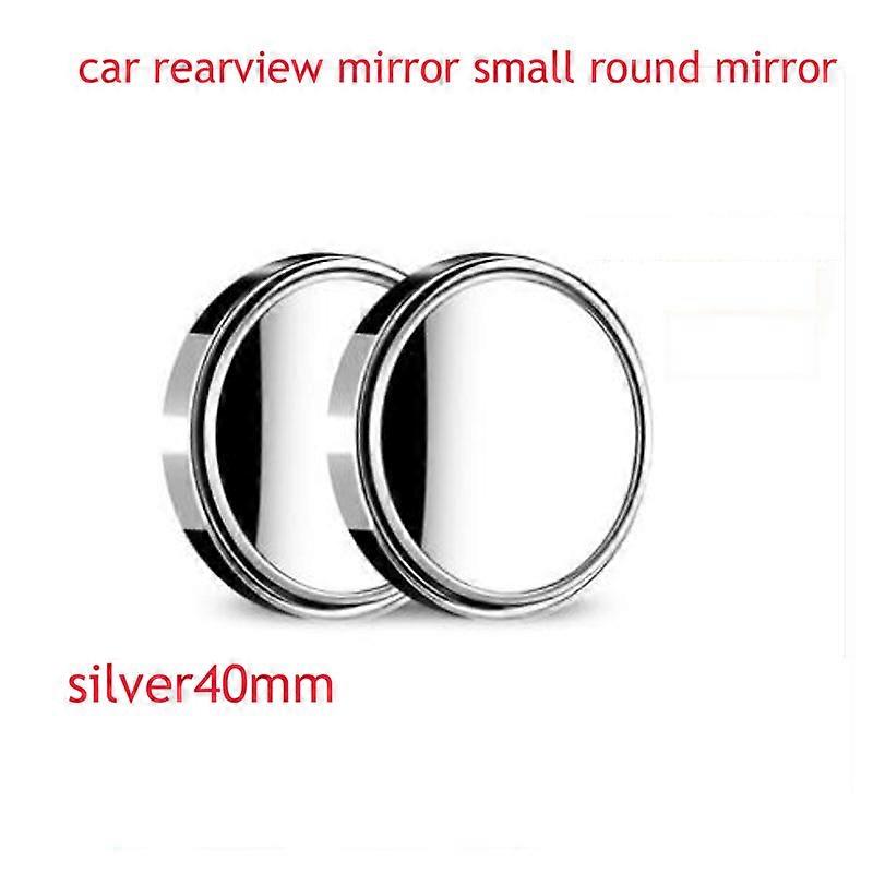 Small Round Car Mirror, High HD Angle, Adjustable at 360 degrees, with Reflective Framework for