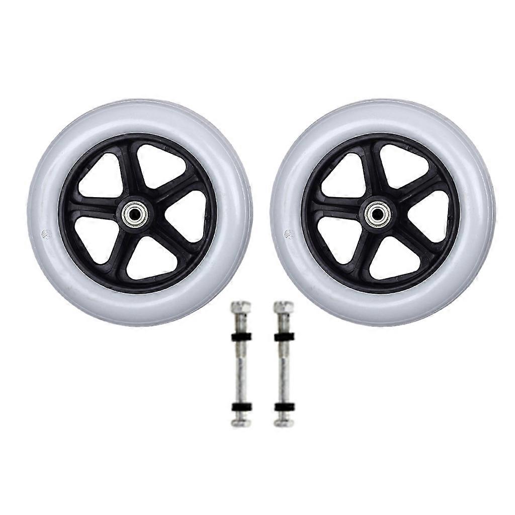 2Pcs Caster Universal Front Wheel Solid Tire Wheel Wheelchairs Accessories