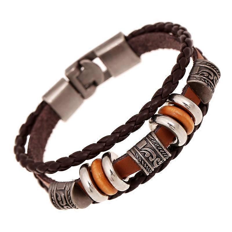 Dww-Vintage Leather Bracelet for Men
