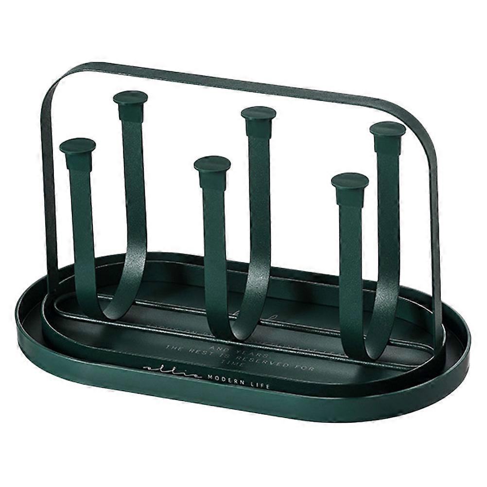 1 Set Household Cup Draining Rack Cup Storage Tray Cup Display Rack (With Tray)