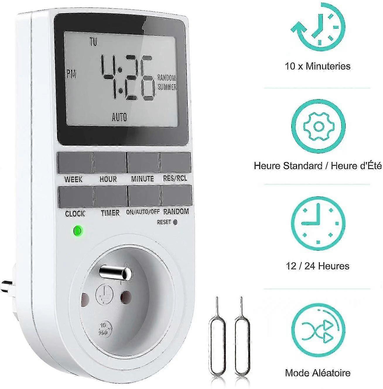 Programmable Digital Socket With Lcd Display Weekly Digital R 12hr/24hr/7day Output