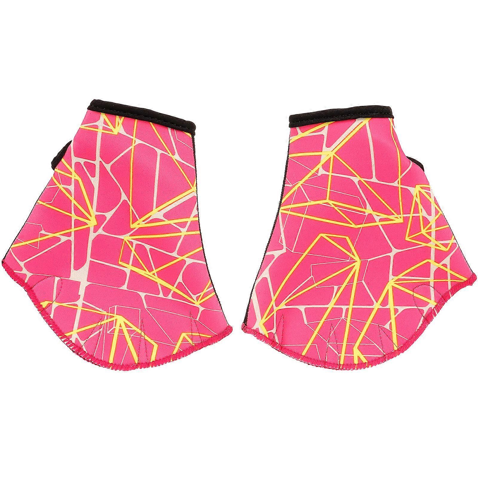 1 Pair Unisex Swimming Paddles Practical Pool Gloves Diving Convenient Training Gloves