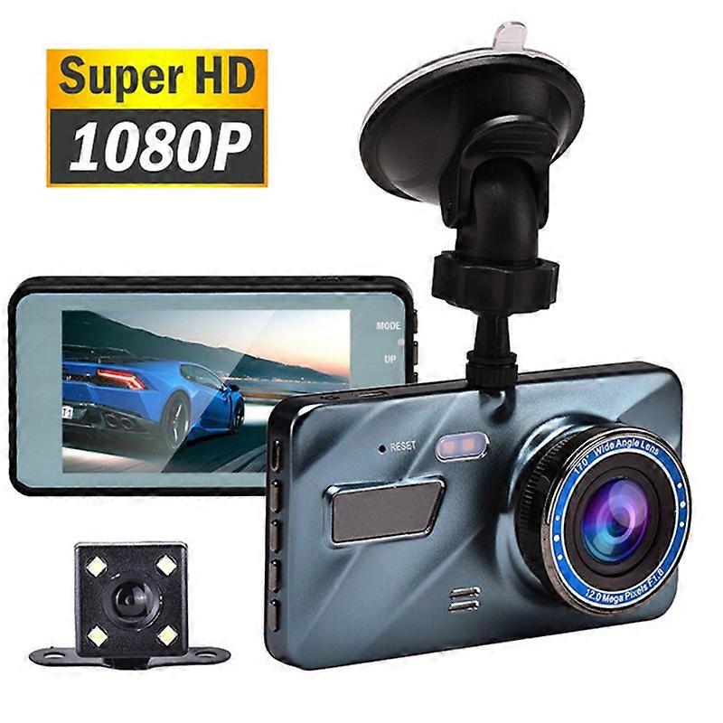 Driving recorder new high-definition 1080P, loop recording function camera motion detection (A10-4.0 inch touch screen version)