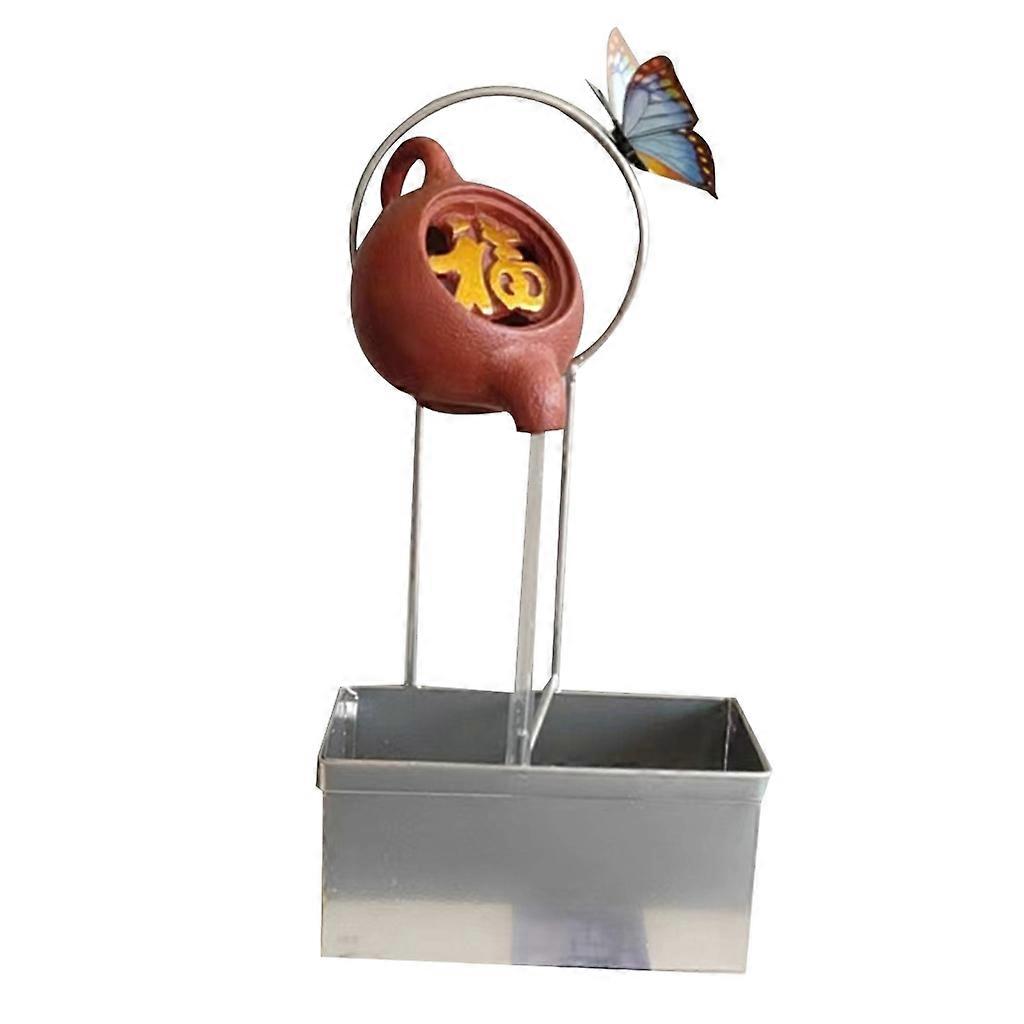 Decorative Iron Flower Vase Rectangular Planter Pot with Magnetic Butterfly