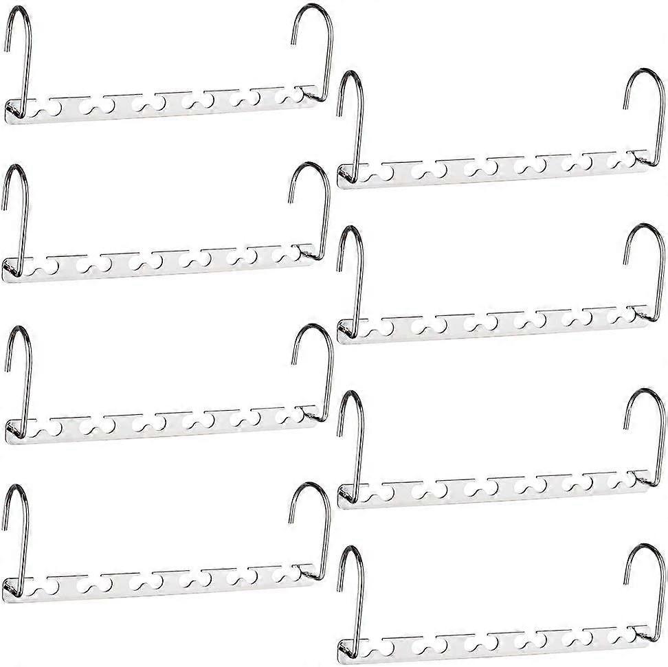 Space Saving Magic Hanger,Practical and Durable Stainless Steel Metal Multifunctional Hanger8Pcs
