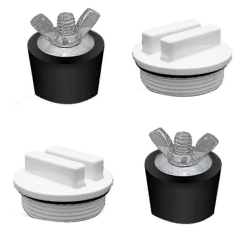 2 Pcs 2inch Pool Winterizing Plugs Rubber Expansion Plugs With 2 Pcs 1.5inch Threaded Pool Return W