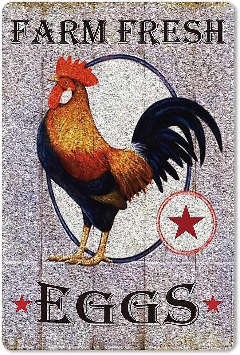 面白い引用農家の金属の錫の看板の壁の装飾ヴィンテージファーム新鮮な卵農場の看板ホームファームキッチンの装飾8x12インチ