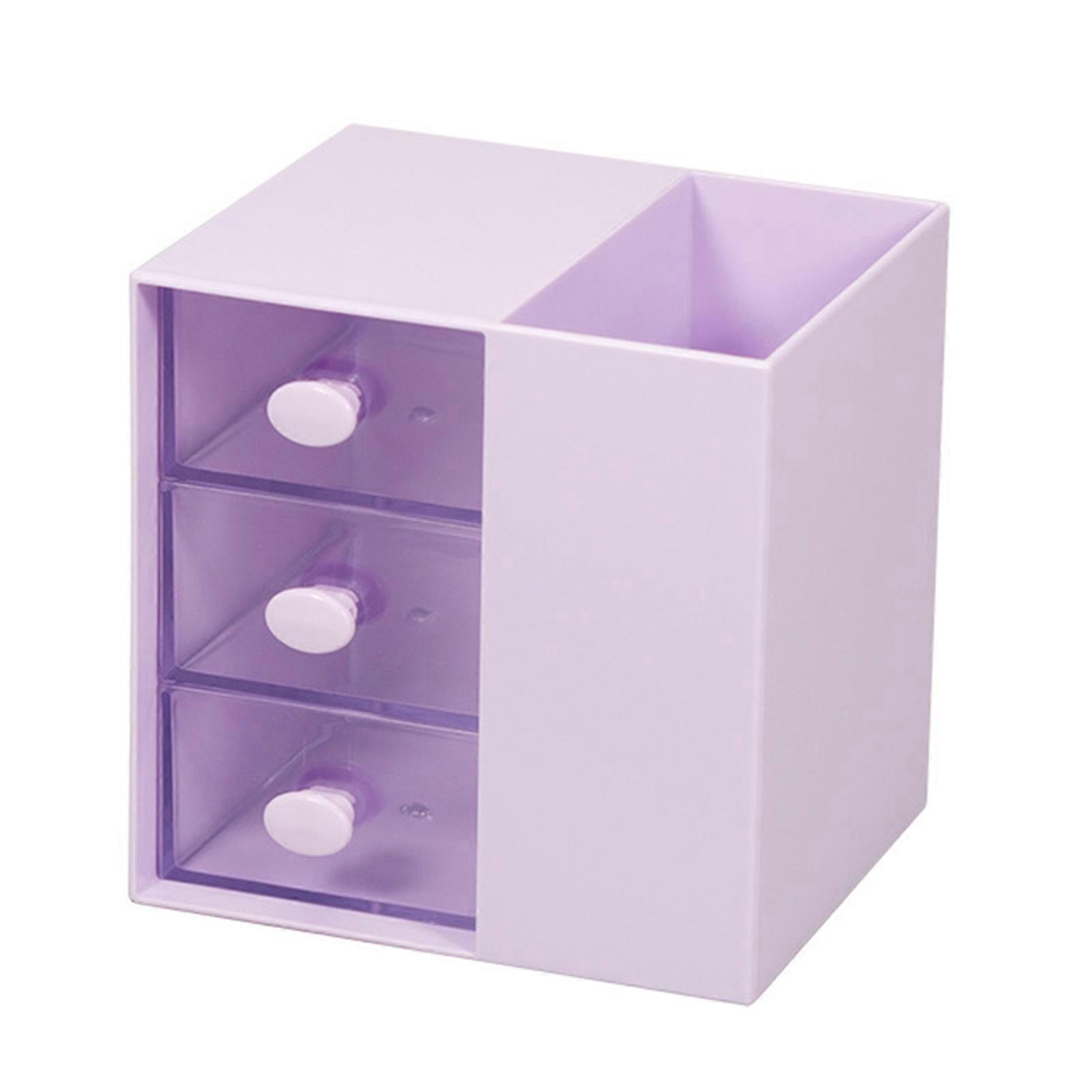 Practical Large Capacity Pen Holder Multifunctional Drawer Type Plastic Storage Holder for Students