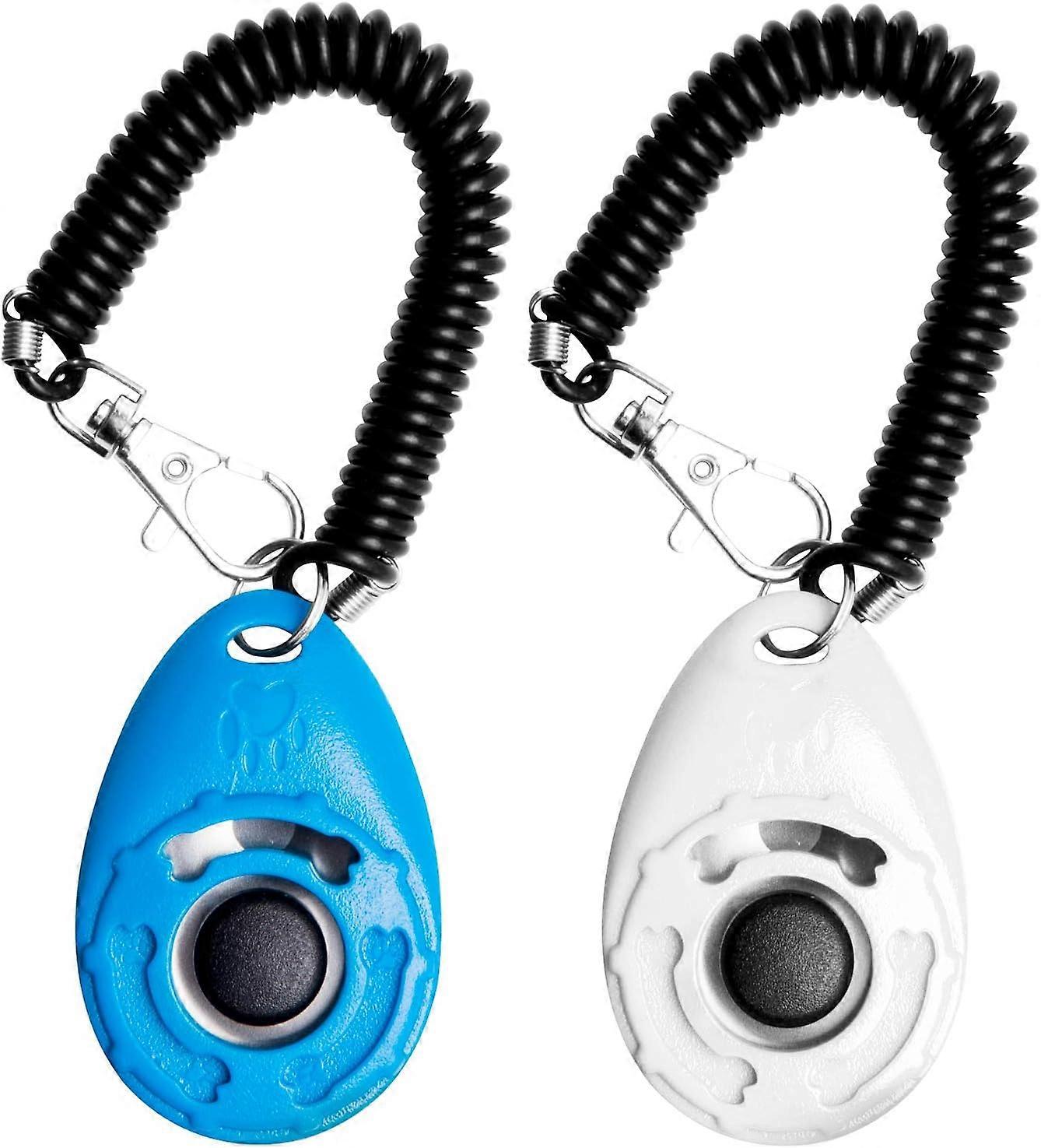Pack of 2 Pet Training Clickers with Strap