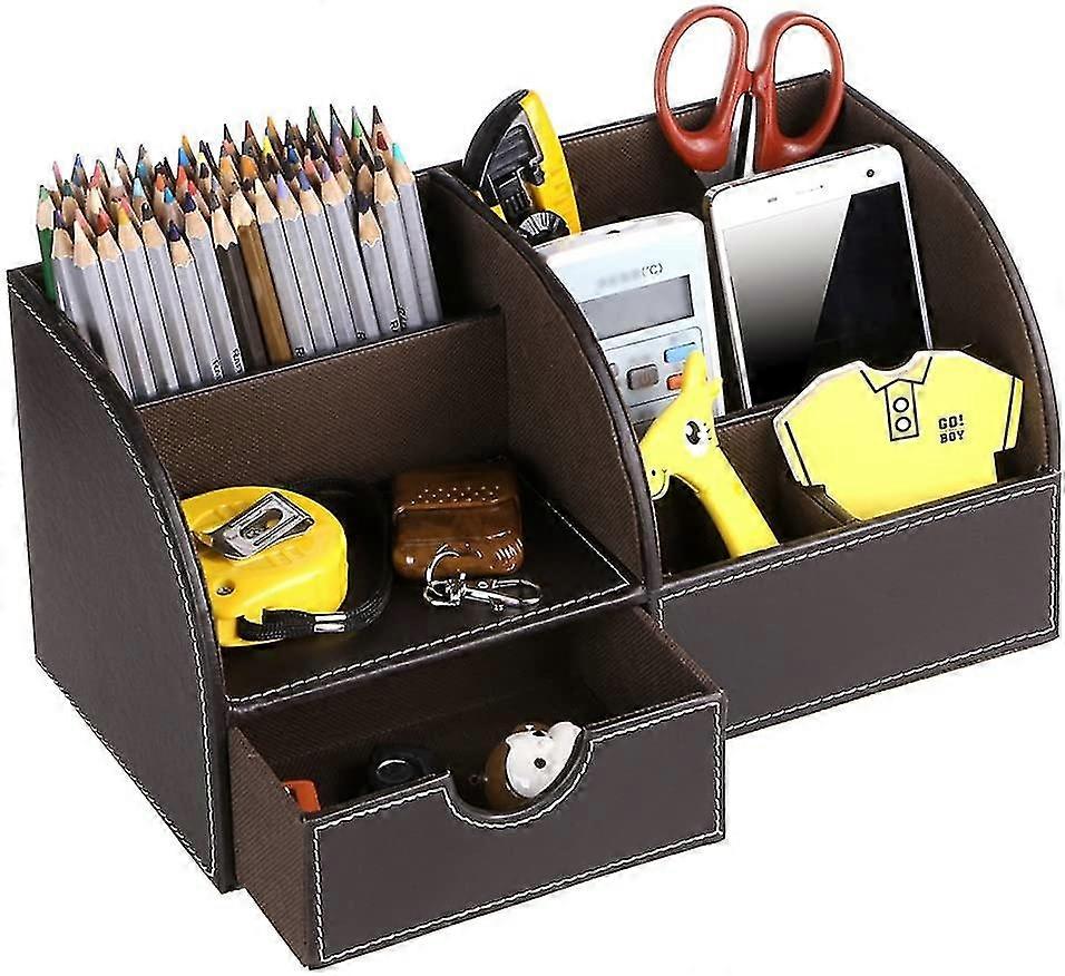 Office Multifunctional Storage Box-coffee