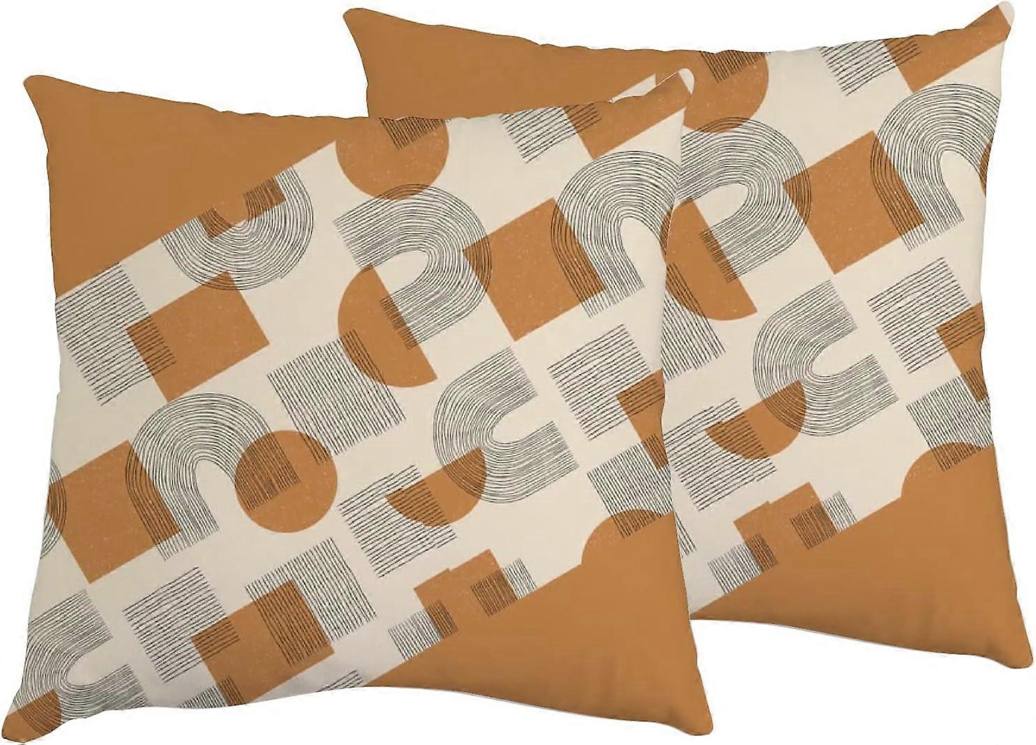 كيس وسادة بوهيمي مخطط كاكي براون 16 × 16 بوصة مربع رمي غطاء وسادة حامي قوس قزح نقاط البولكا البيج وسادة هندسية حديثة وسادة شام كاليفورنيا