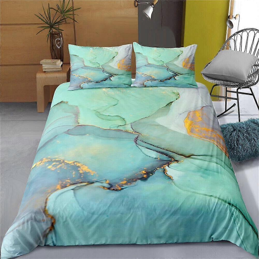 v5869 Lençóis de Cama Aquarela Sombreamento Conjunto de Capa de Edredão Macio Capa de Edredom Lençóis de Cama de Roupa de Cama IU5869