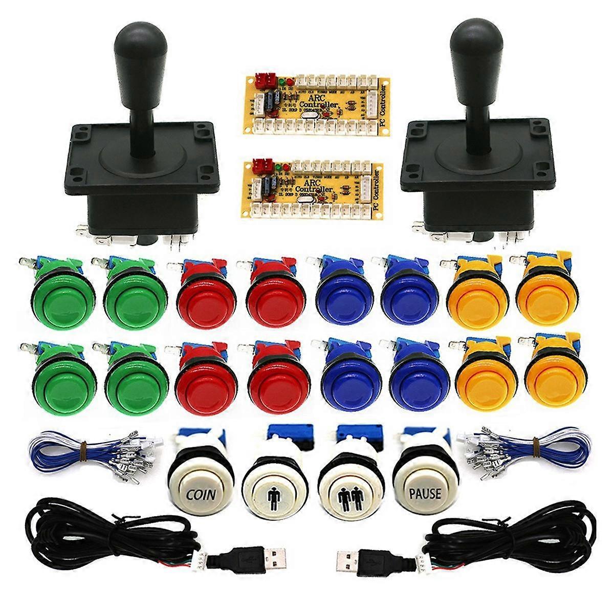 For Arcade Game DIY Kit USB Board Controller for Pc Zero Delay US Style 8 Way Joystick C