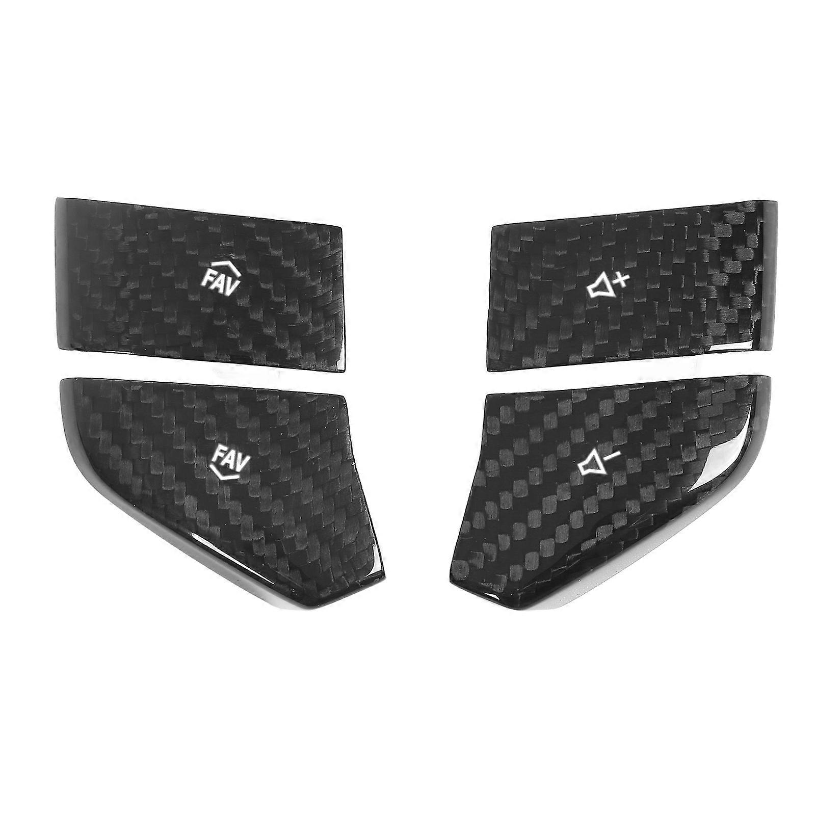Steering Wheel Switch Button Trim Carbon Fiber Replacement for Corvette C8 2020 to Present White