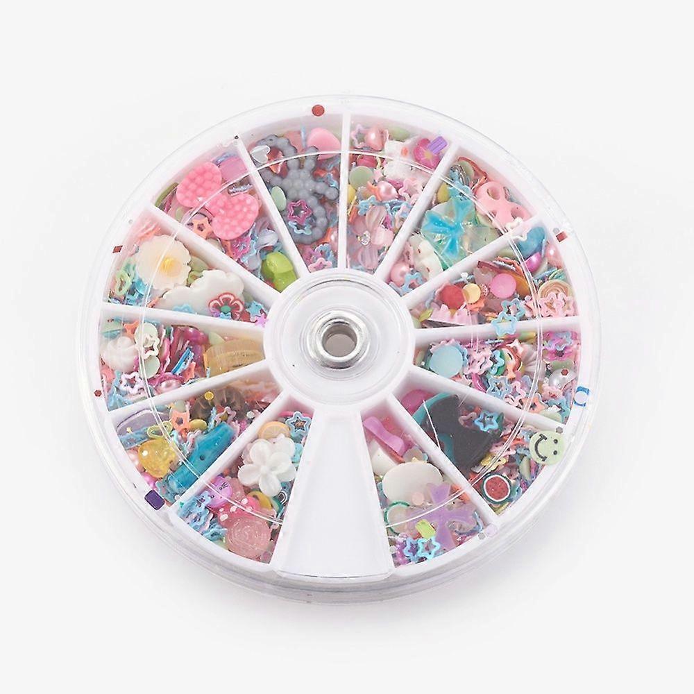 3D Polymer Clay & Resin Cabochons Nail Art Decorations Mixed Shapes Mixed Color 80mm