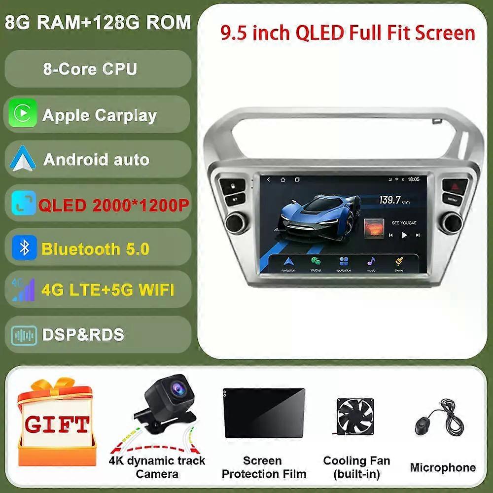 For Peugeot 301 For Citroen C-elysee Celysee 2012 - 2016 Android Car Radio Multimedia Video Player Navigation Gps 8g+256g Dsp
