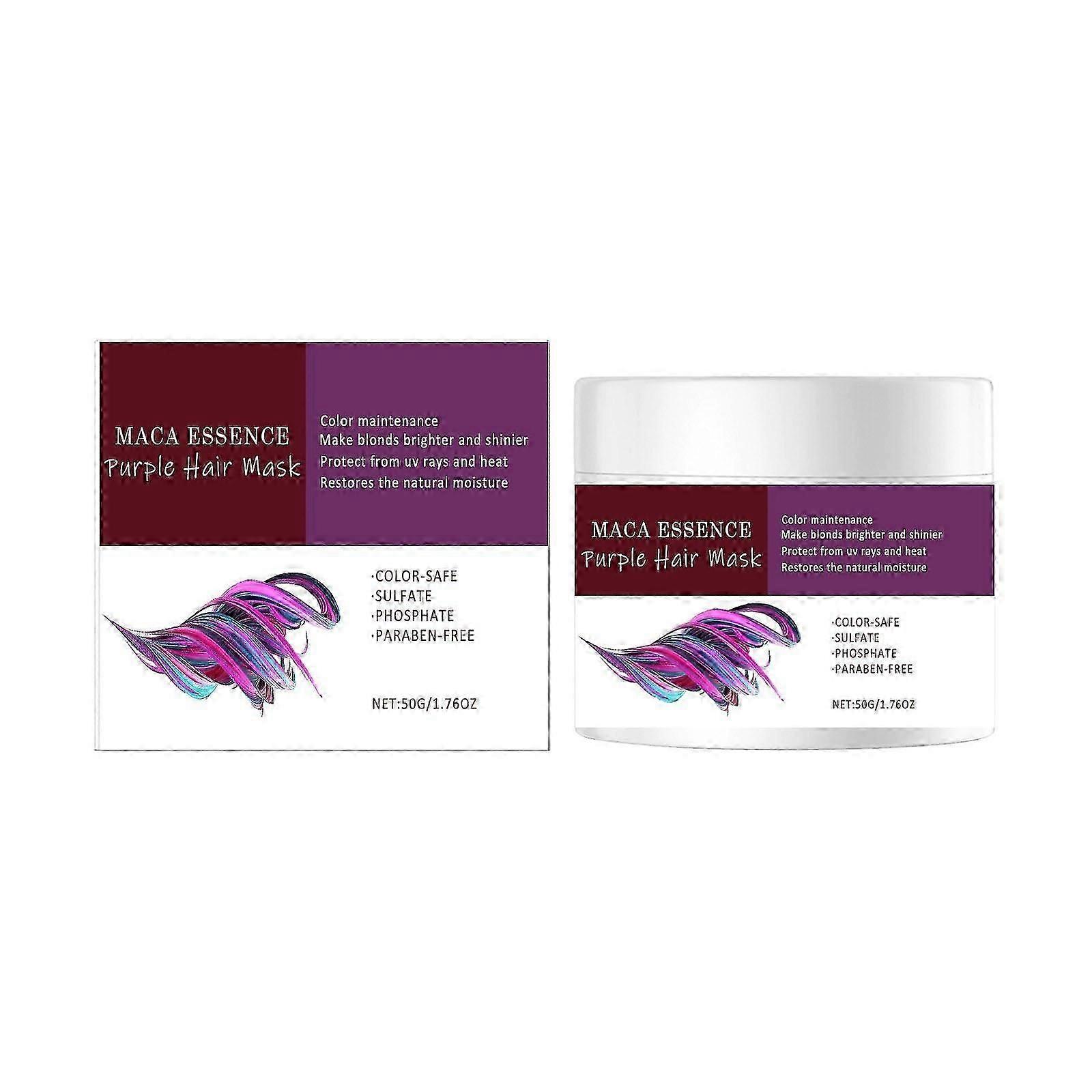 Purple Hair Mask, Maca Deep Repair Collagen Hair Mask για ξηρά και ταλαιπωρημένα μαλλιά, ενυδατικά και θρεμμένα μαλλιά, κάνουν τα μαλλιά σας απαλά και μεταξένια