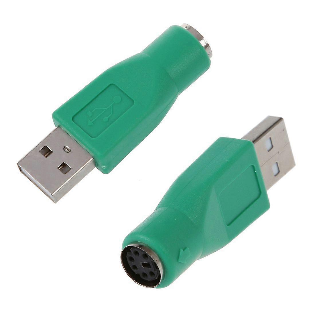 2 X PS/2 Female To USB Male Adapter Converter for Keyboard Mouse