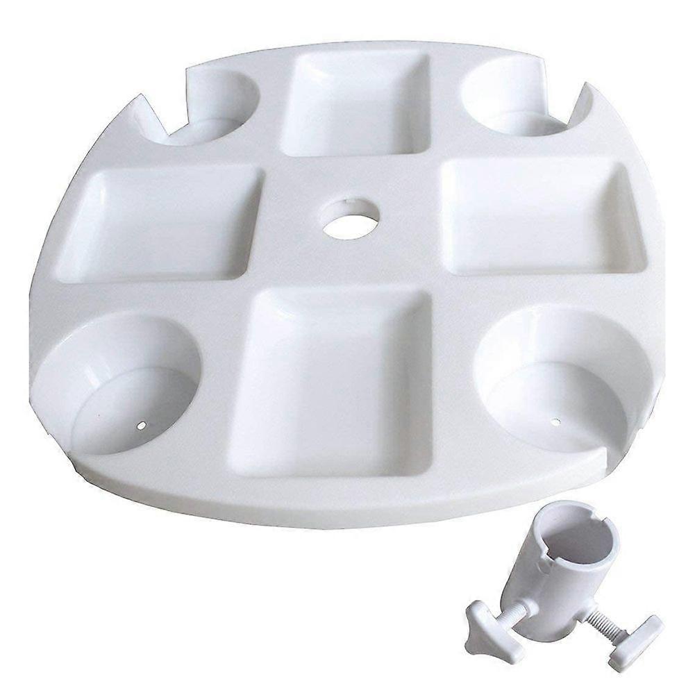 Beach Umbrella Table Trays with 4 Cup Holders Beach Snacks Drinks Tray for Camping Swimming Pool Pi