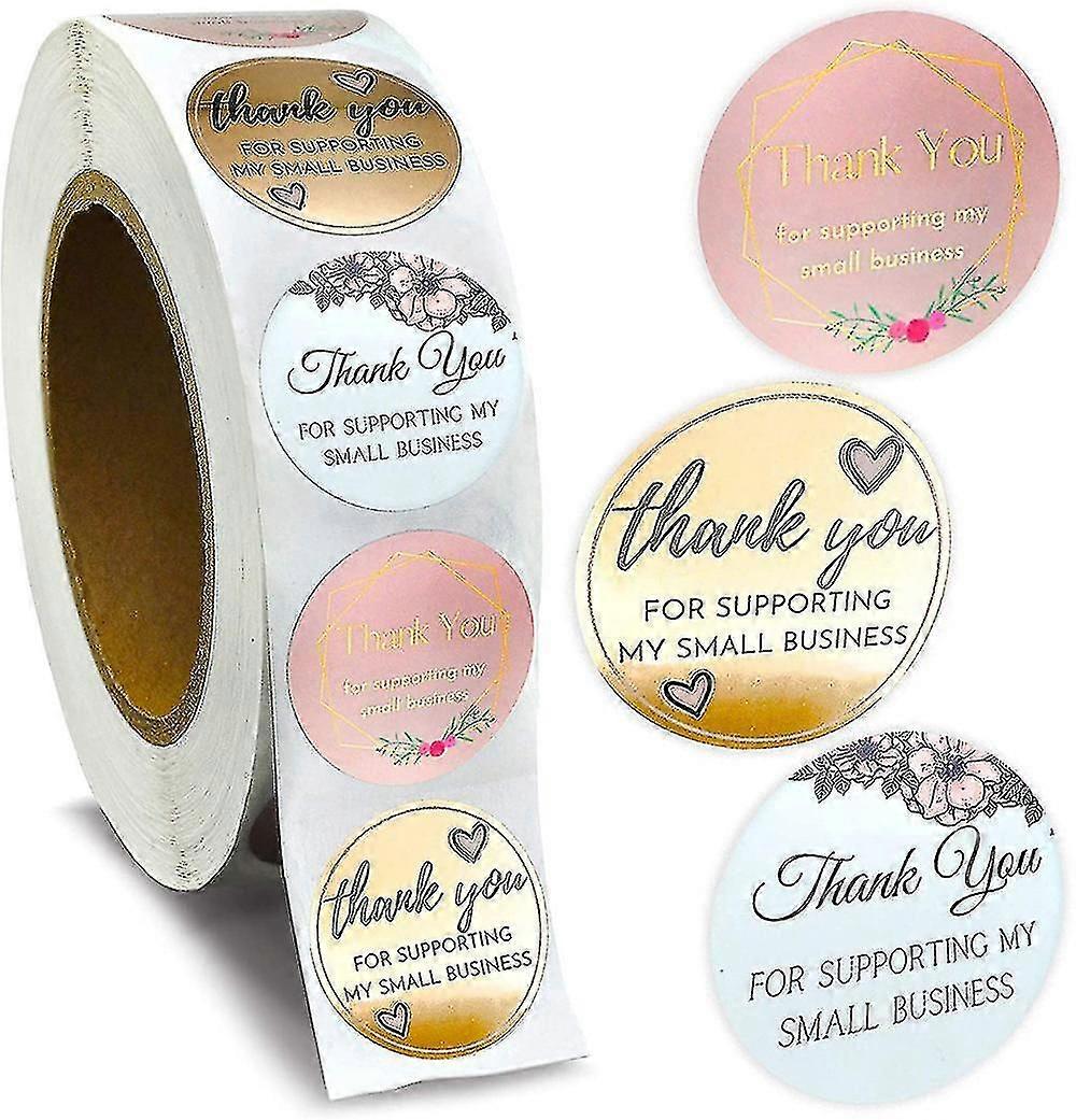 2 Rolls Round Kraft Stickers 500 Labels Per Roll Decorative Stickers