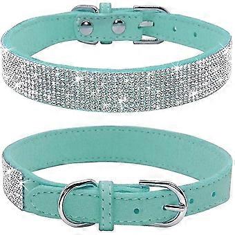 Diamond Rhinestone Pet Collar New Leather Dog Collar Cat Collar Traction Rope Pet Dog Accessories