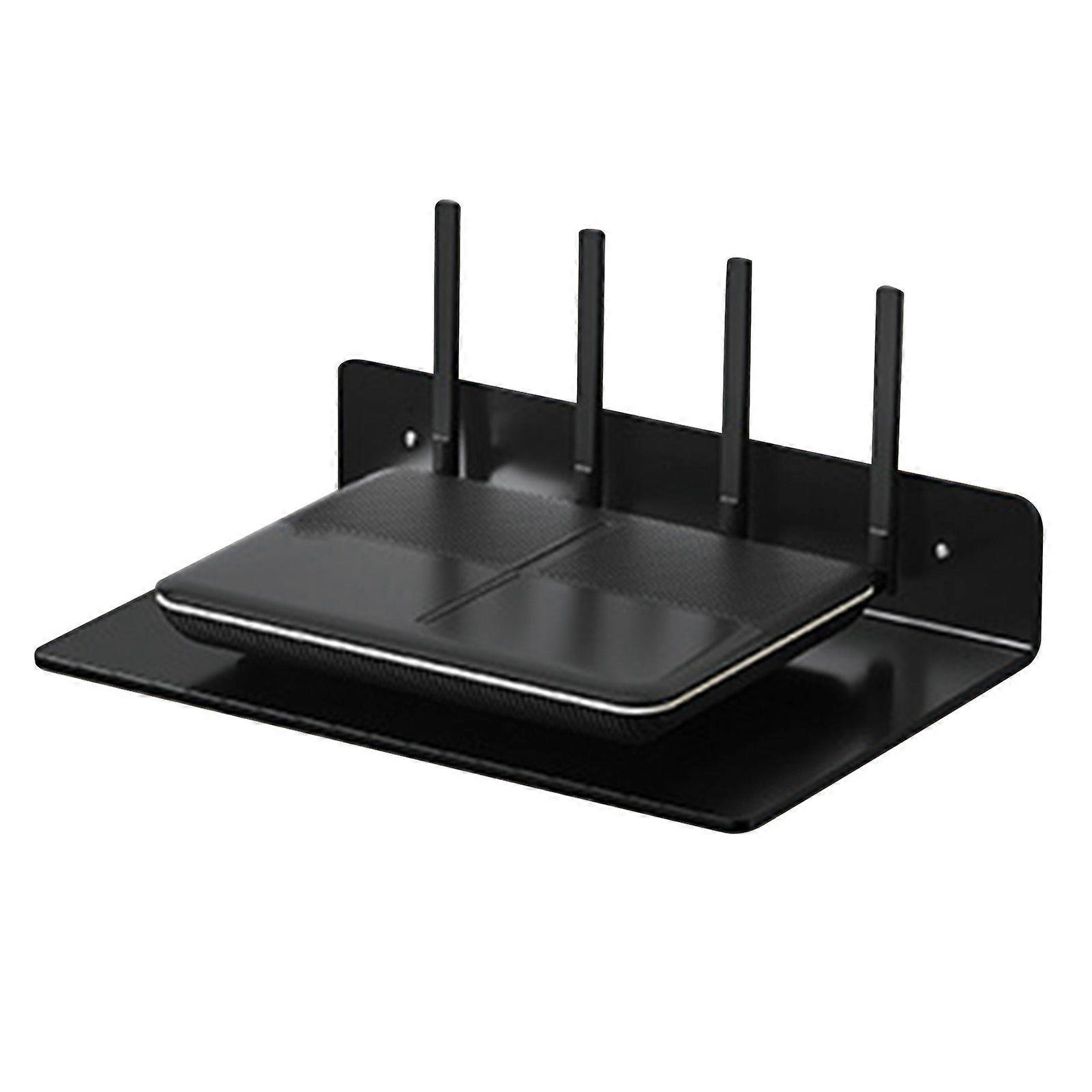 Floating Projector Wall Mount Shelf Security Camera Wall Shelf TV Boxes Router Floating Shelf Multifunctional Wall Bracket Black