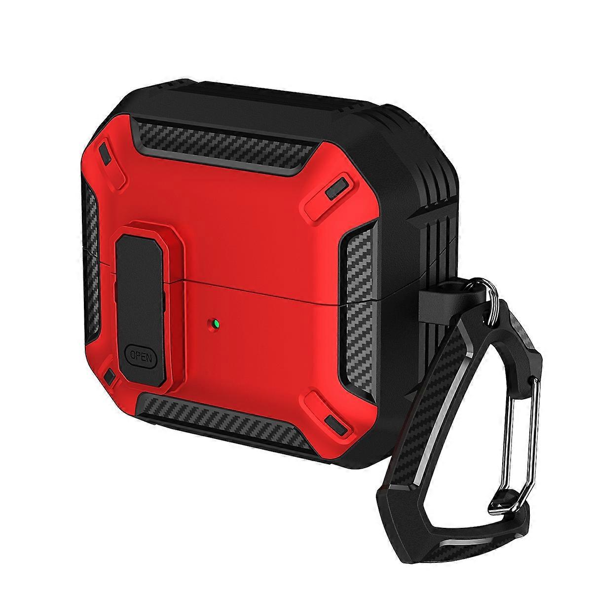 Dual-color Earphone Protective Case with Switch & Hook For Samsung Galaxy Buds 3 / 3 Pro