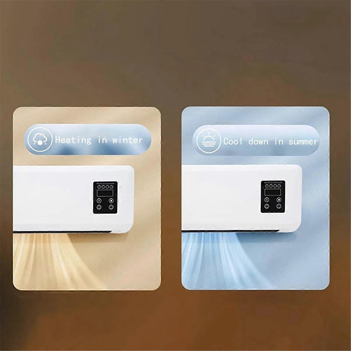 Heater Wall Mounted Bathroom Home Electric Energy Saving Waterproof Fan Instant Hot Drying Clothes Remote Control