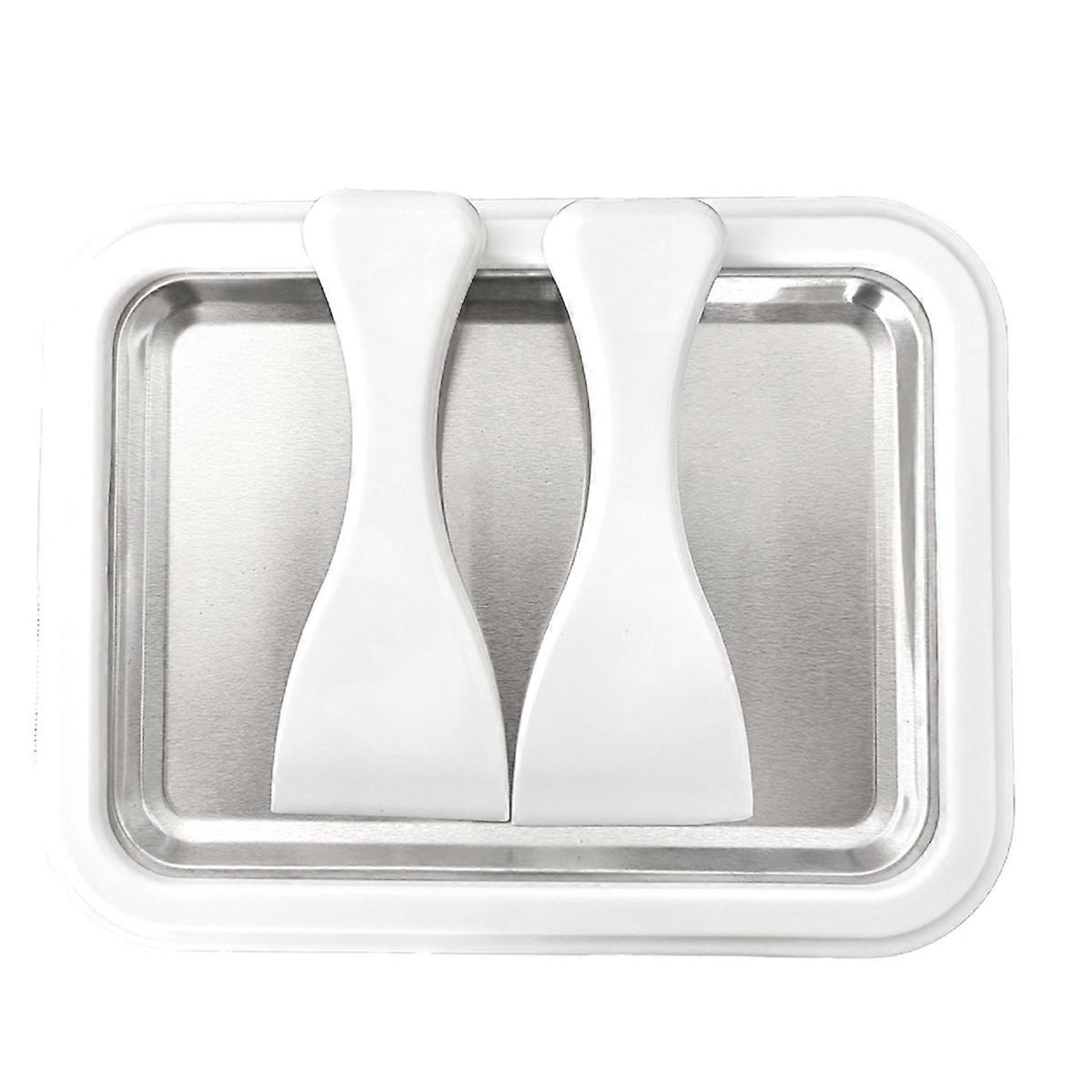 Fried Yogurt Machine Home-Made Mini Fried Ice Machine Instant Cold Plate Ideal for Making Rolled Ice Cream White