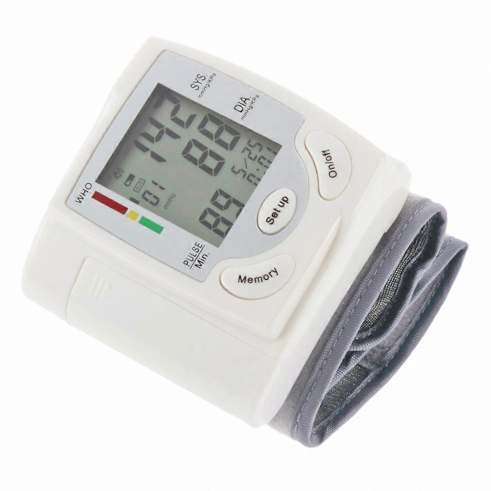 Blood Pressure Monitor Digital Wrist BP Machine Automatic BP Cuff with 2 Users 180 Memory Voice
