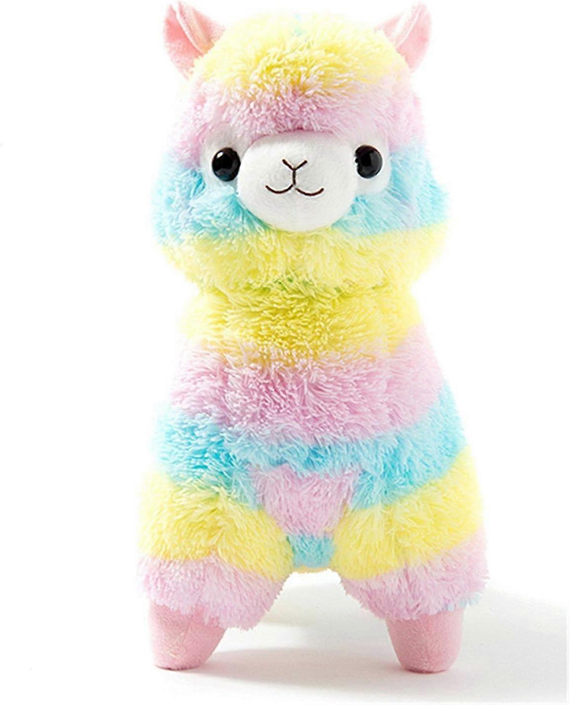 Multicolor Design Plush Toy, High Quality Pp Cotton Stuffed Llama With Velvety Fabric, Extra Loud Squeaker For Fun Interaction, Soft Multi Color
