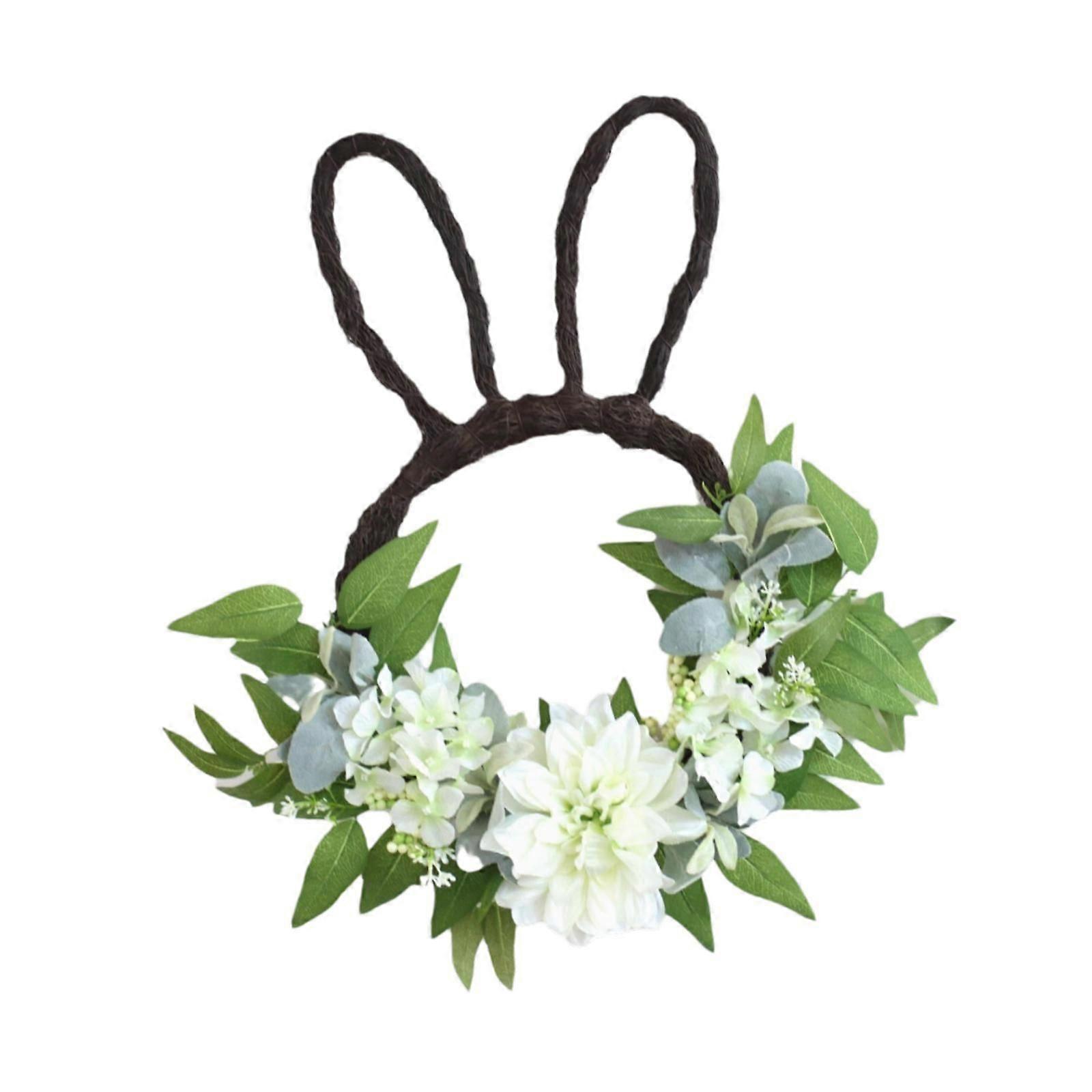 Easter Bunny Front Door Wreath Lightweight for Home Office Easter Decoration