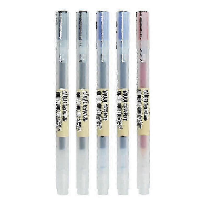 5pcs/set Kawaii Mujis Gel Pen Μαύρο/κόκκινο/μπλε 0.38mm 0.5mm μελάνι Ιαπωνία έγχρωμο στυλό γραφείο σχολείο Ballpoin