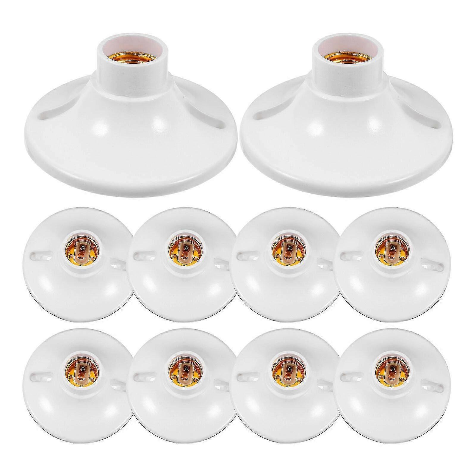 10pcs Ceiling Light Fitting E27 Lamp Bulb Socket Bulb Socket Holder Replacement
